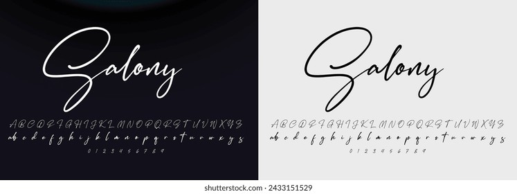 signature Font Calligraphy Logotype Script Brush Font Type Font lettering handwritten