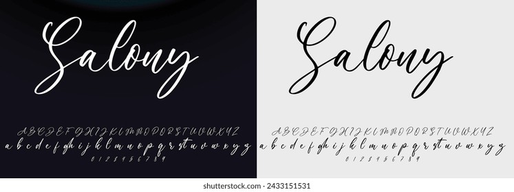 signature Font Calligraphy Logotype Script Brush Font Type Font lettering handwritten