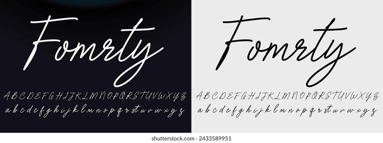 signature Font Calligraphy Logotype Script Brush Font Type Font lettering handwritten
