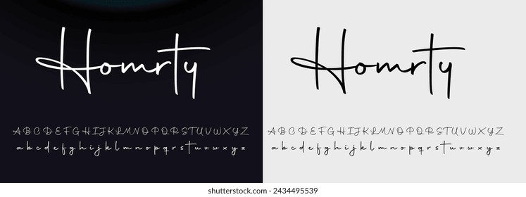 signature Font Calligraphy Logotype Script Brush Font Type Font lettering handwritten