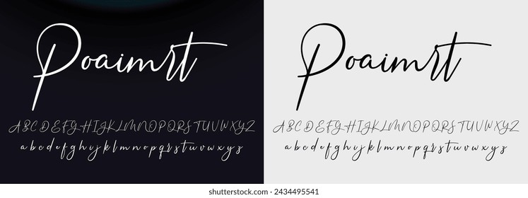 signature Font Calligraphy Logotype Script Brush Font Type Font lettering handwritten