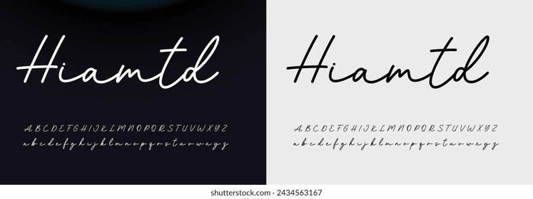 signature Font Calligraphy Logotype Script Brush Font Type Font lettering handwritten