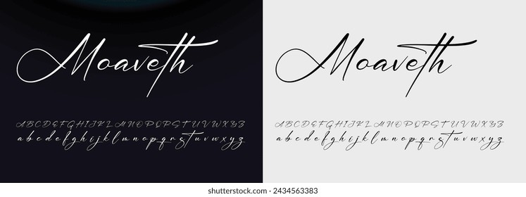 signature Font Calligraphy Logotype Script Brush Font Type Font lettering handwritten