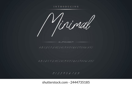 signature Font Calligraphy Logotype Script Brush Font Type Font lettering handwritten