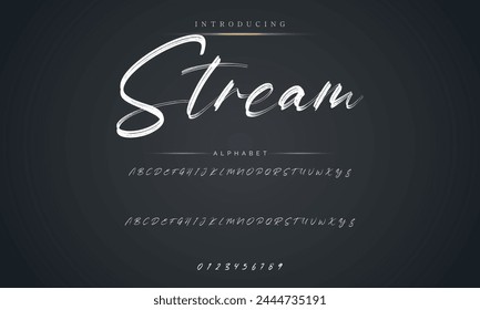 signature Font Calligraphy Logotype Script Brush Font Type Font lettering handwritten