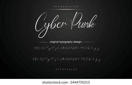 signature Font Calligraphy Logotype Script Brush Font Type Font lettering handwritten