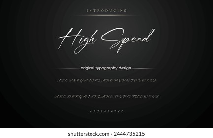 signature Font Calligraphy Logotype Script Brush Font Type Font lettering handwritten
