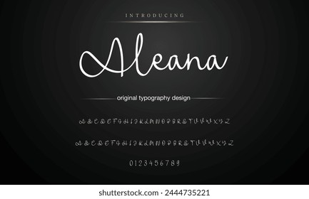 signature Font Calligraphy Logotype Script Brush Font Type Font lettering handwritten