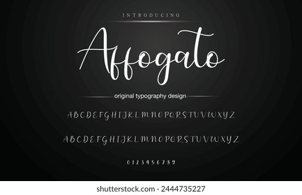 signature Font Calligraphy Logotype Script Brush Font Type Font lettering handwritten