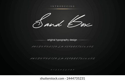 signature Font Calligraphy Logotype Script Brush Font Type Font lettering handwritten
