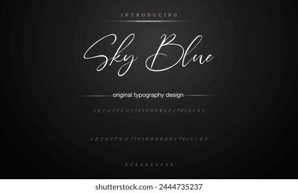 signature Font Calligraphy Logotype Script Brush Font Type Font lettering handwritten