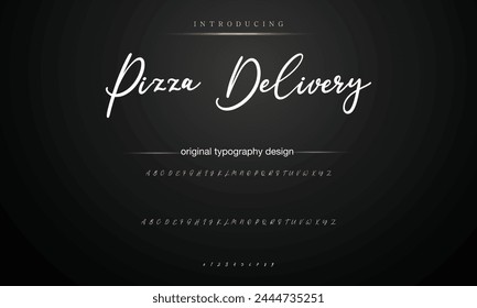signature Font Calligraphy Logotype Script Brush Font Type Font lettering handwritten