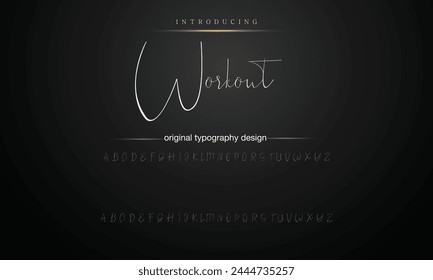 signature Font Calligraphy Logotype Script Brush Font Type Font lettering handwritten
