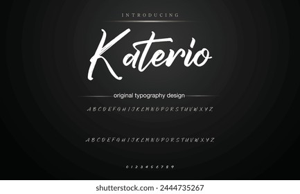 signature Font Calligraphy Logotype Script Brush Font Type Font lettering handwritten