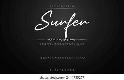signature Font Calligraphy Logotype Script Brush Font Type Font lettering handwritten