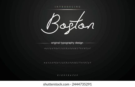 signature Font Calligraphy Logotype Script Brush Font Type Font lettering handwritten