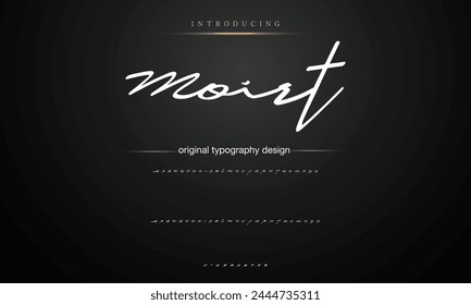 signature Font Calligraphy Logotype Script Brush Font Type Font lettering handwritten