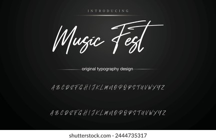 signature Font Calligraphy Logotype Script Brush Font Type Font lettering handwritten