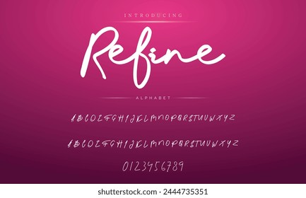 signature Font Calligraphy Logotype Script Brush Font Type Font lettering handwritten