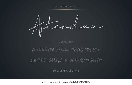 signature Font Calligraphy Logotype Script Brush Font Type Font lettering handwritten