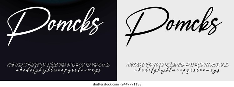 Signature Font Calligraphy Logotype Script Brush Font Type Font lettering handwritten