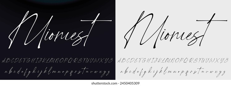 Signature Font Calligraphy Logotype Script Brush Font Type Font lettering handwritten