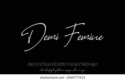 signature Font Calligraphy Logotype Script Brush Font Type Font lettering handwritten