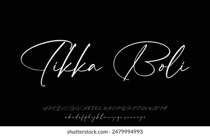 Signature Font Calligraphy Logotype Script Brush Font Type Font lettering handwritten