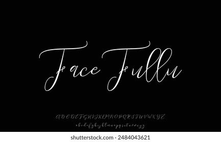 signature Font Calligraphy Logotype Script Brush Font Type Font lettering handwritten