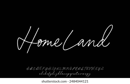 Firma Fuente Caligrafía Logotype Script Brush Tipo de fuente Letras manuscritas