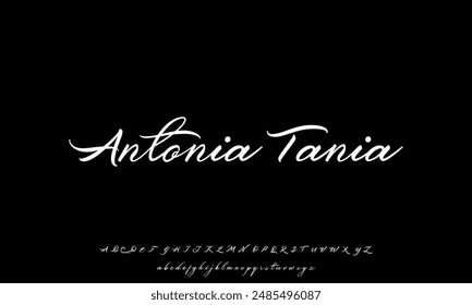 signature Font Calligraphy Logotype Script Brush Font Type Font lettering handwritten