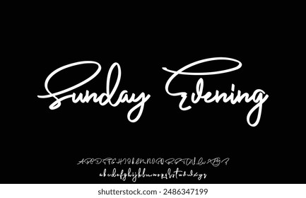 signature Font Calligraphy Logotype Script Brush Font Type Font lettering handwritten