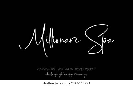 signature Font Calligraphy Logotype Script Brush Font Type Font lettering handwritten