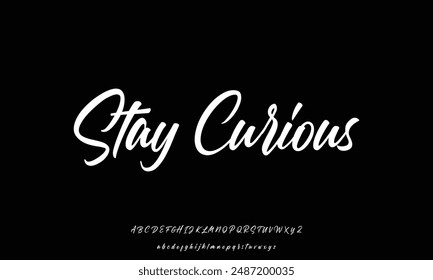 signature Font Calligraphy Logotype Script Brush Font Type Font lettering handwritten