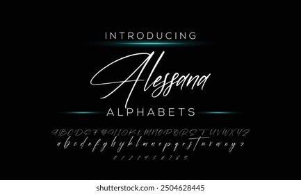 signature Font Calligraphy Logotype Script Brush Font Type Font lettering handwritten