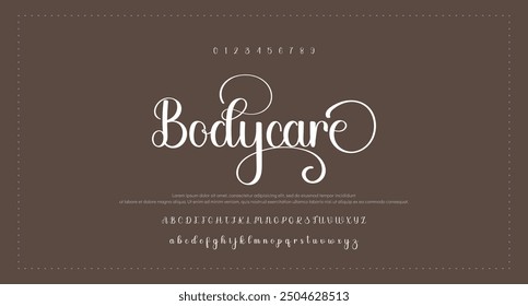 signature Font Calligraphy Logotype Script Brush Font Type Font lettering handwritten