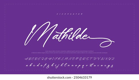 signature Font Calligraphy Logotype Script Brush Font Type Font lettering handwritten