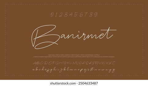 signature Font Calligraphy Logotype Script Brush Font Type Font lettering handwritten