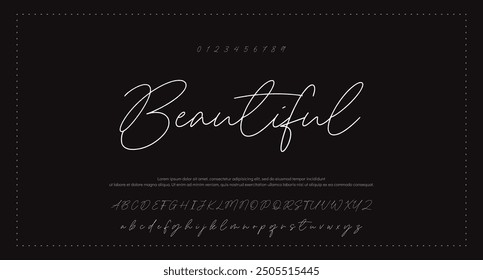 signature Font Calligraphy Logotype Script Brush Font Type Font lettering handwritten