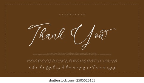 signature Font Calligraphy Logotype Script Brush Font Type Font lettering handwritten