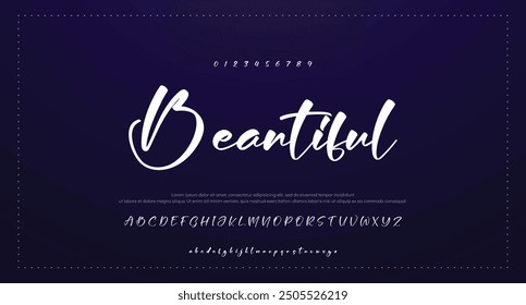 firma Caligrafía de fuentes Logotipo Script Pincel Tipo de fuente Letras de fuentes escritas a mano
