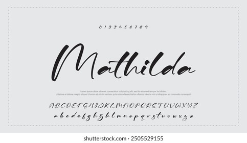 signature Font Calligraphy Logotype Script Brush Font Type Font lettering handwritten