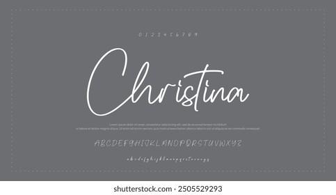 signature Font Calligraphy Logotype Script Brush Font Type Font lettering handwritten