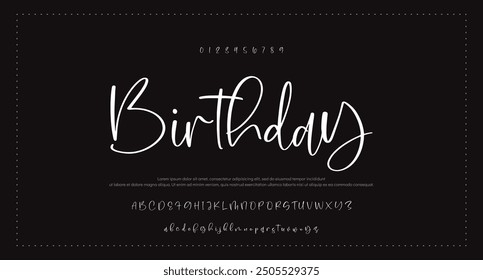 signature Font Calligraphy Logotype Script Brush Font Type Font lettering handwritten