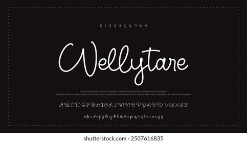 signature Font Calligraphy Logotype Script Brush Font Type Font lettering handwritten