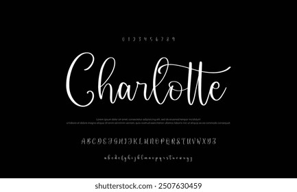 signature Font Calligraphy Logotype Script Brush Font Type Font lettering handwritten