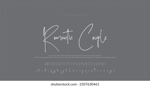 signature Font Calligraphy Logotype Script Brush Font Type Font lettering handwritten