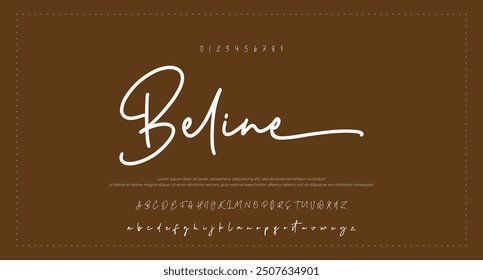 signature Font Calligraphy Logotype Script Brush Font Type Font lettering handwritten