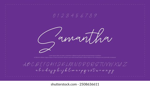 signature Font Calligraphy Logotype Script Brush Font Type Font lettering handwritten