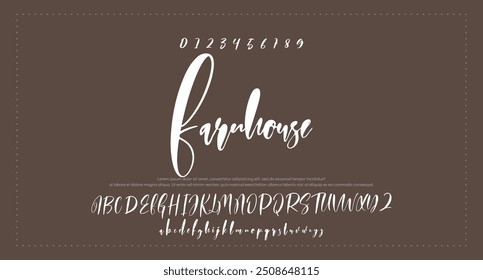 signature Font Calligraphy Logotype Script Brush Font Type Font lettering handwritten